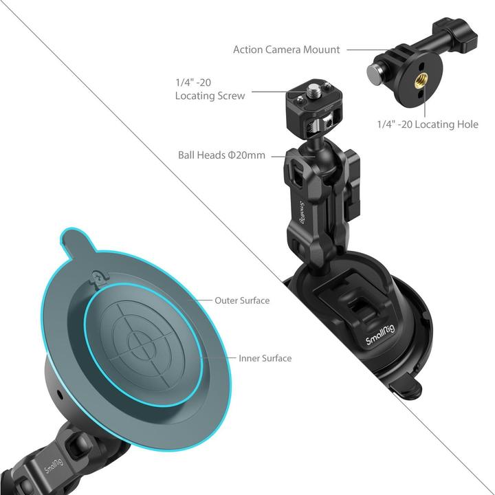 Produktbild SmallRig Saugnapfhalterung SC-1K (Universal)