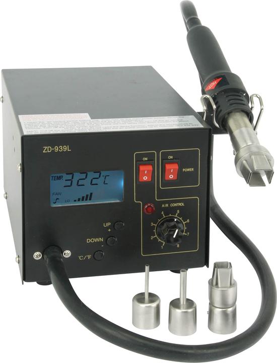 Actual product image Eneroid Soldering station ZD-939L, hot air, LCD adjustable, 4 nozzles