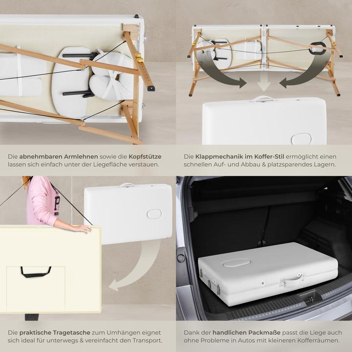 Actual product image tectake Massage Table Set Freddie | Massage table w/ headrest, armrests, face pad & bolster supports