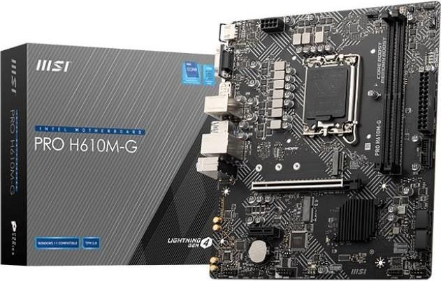 Produktbild MSI PRO H610M-G (H610,S1700,mATX,DDR5) (LGA 1700, Intel H610, mATX)