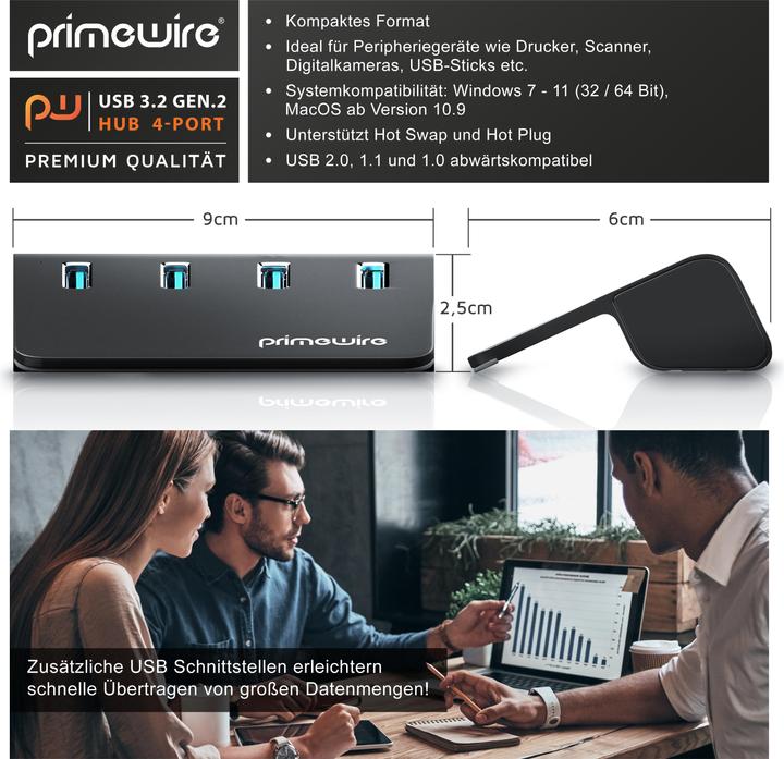 Actual product image Primewire USB Hub (USB-A, 4 Ports)