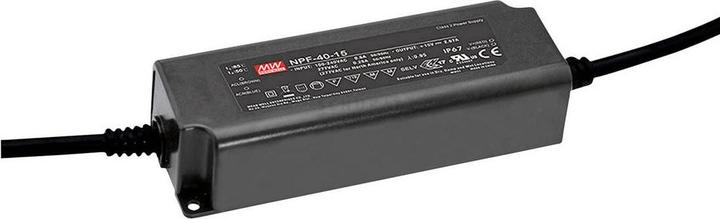 Produktbild MeanWell MEAN WELL NPF-40-36, 40,32 W, IP67, 90-305 V, 47  63 Hz, 0.6, 0.3, 0.25 A, 1,12