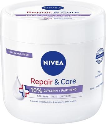 NIVEA Moisturizing body cream for sensitive skin Repair & Care 400 ml (Körpercreme, 400 ml)