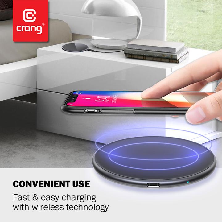 Actual product image Crong charger Induction 3 A (CRG-PS15W-BLK) (15 W)