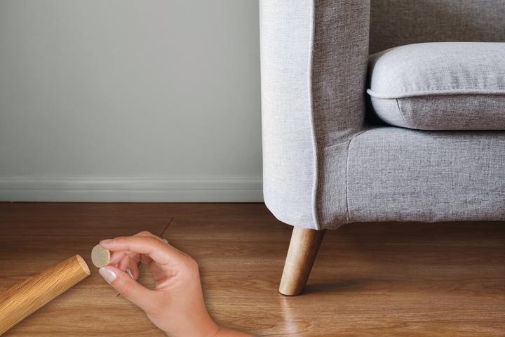 Actual product image Fix-o-moll Parquet glides 5 mm / 200 x 200 mm 1 x (Parquet floor gliders, 1 Piece)