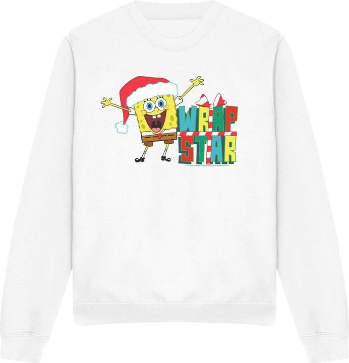 Spongebob Squarepants Wrap Star At Christmas Sweatshirt
