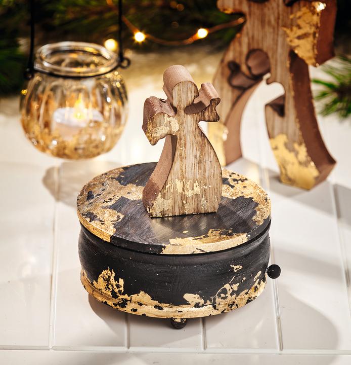 Produktbild VBS Spieldose "Stille Nacht", Kiefernholz/MDF, ca. Ø 14, H 6,5cm