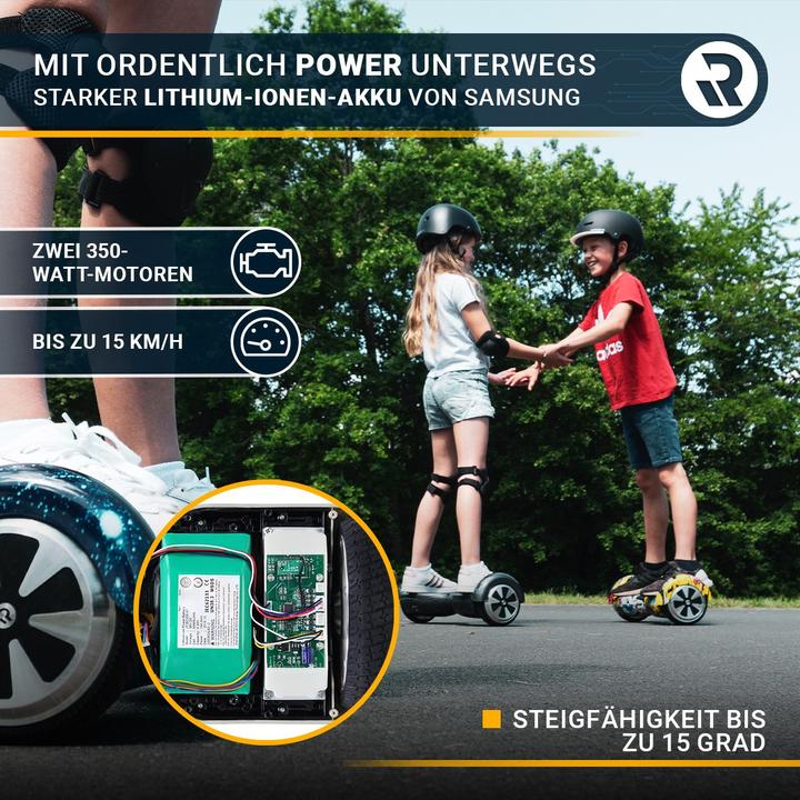 Produktbild Robway Hoverboard W1 E-Balance Board Scooter Elektro Roller Smart Self Balance (Dark Matter)