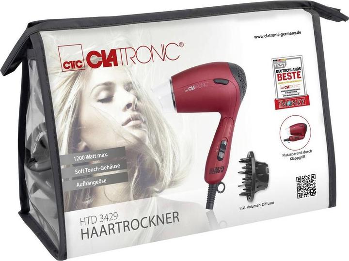 Actual product image Clatronic HTD 3429 metallic red
