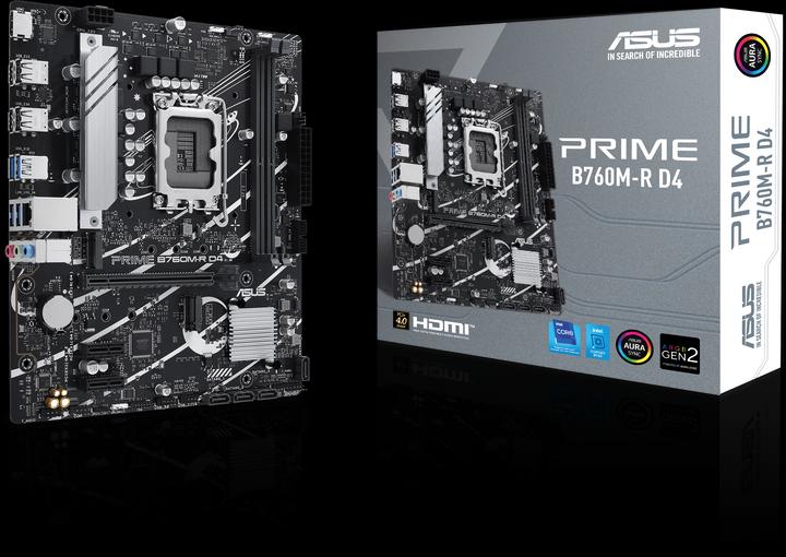 Immagine prodotto ASUS MB PRO B760M-R D4 (LGA 1700, Intel B760, mATX)