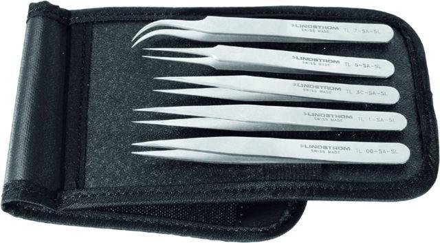 Produktbild Bahco Satz mit 5 Pinzetten, Typ 00-SA, 1-SA, 3C-SA, 5-SA, 7-SA