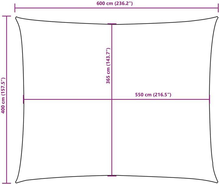 Produktbild VidaXL Sonnensegel (400 x 600 cm)