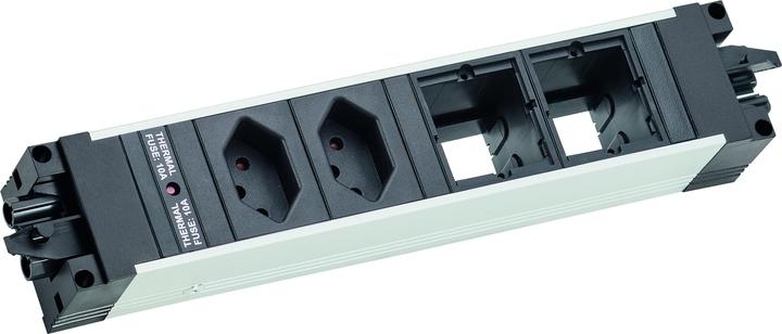 Produktbild Bachmann Steckdosenleiste STEP ALU, 2xT13, 2xCustom (4 x, Typ 13)