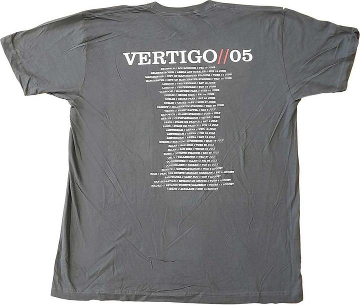 Actual product image Universal Textiles Unisex Adult Vertigo Tour 2005 Live Back Print Cotton T-Shirt (XL)