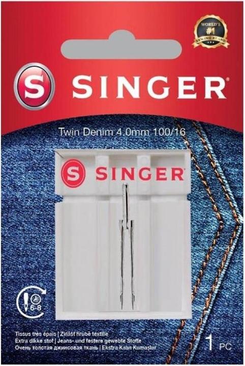 Singer TWIN sewing machine needle 4mm, 100/16
