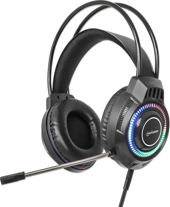 Manhattan RGB LED Over-Ear USB Gaming Headset (Cable)