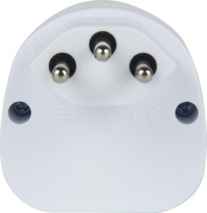 Actual product image Schönenberger Travel adapter World to Switzerland, white