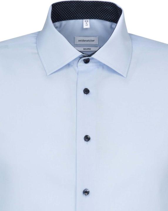 Actual product image Seidensticker Shirt Shaped Business Kent Patch12 light blue (43)