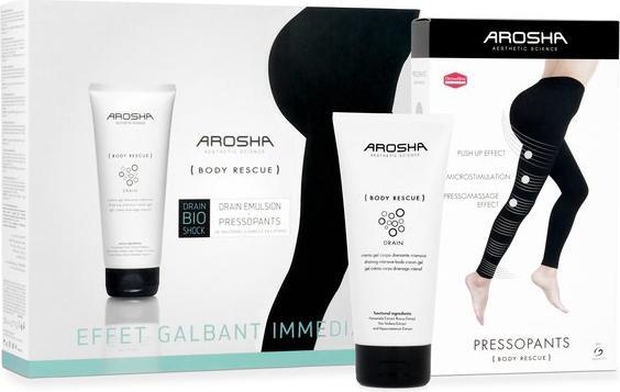 Arosha Body Drain Bio Shock Body Rescue Drain 200 ml & Pressopants Gr. XXL (Körperlotion, 200 ml)