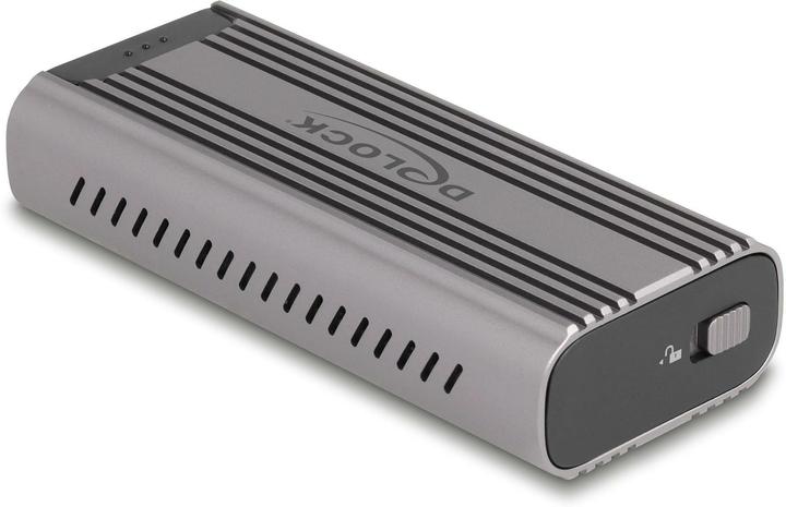 Actual product image Delock USB Type-C 40 Gbps housing for 1 x M.2 NVMe PCIe SSD (M.2 2280, M.2 2242, M.2 2260)