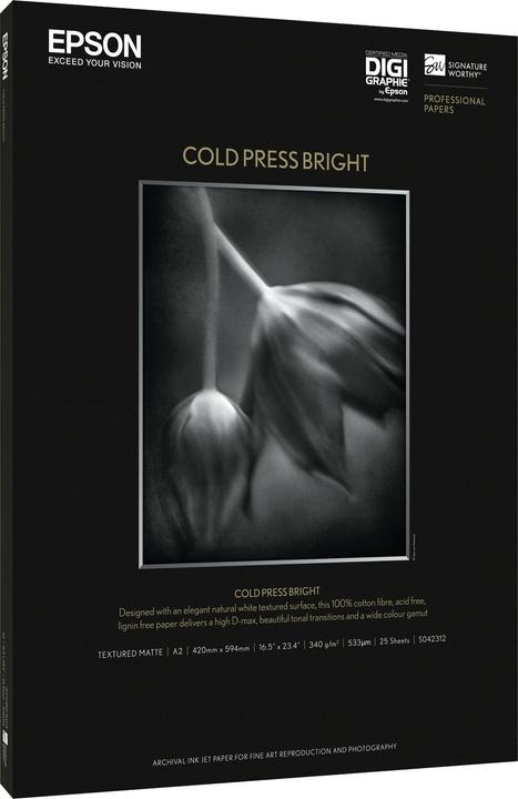 Actual product image Epson Cold Press Bright, 25 sheets (330 g/m², A3+, 25 x)