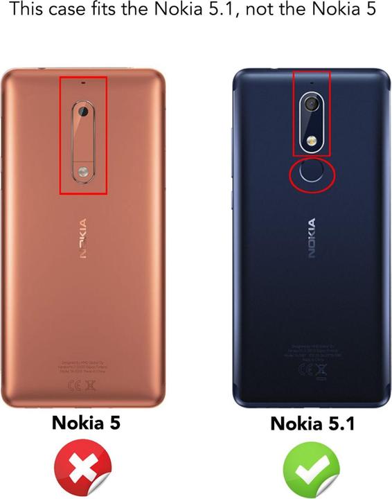 Immagine prodotto Nalia Custodia per cellulare (Nokia 5.1)