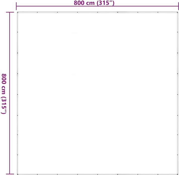Actual product image VidaXL Transparent tarpaulin with eyelets 8x8 m polyethylene transparent tarpaulin
