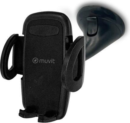 Image du produit Muvit Support Voiture 2en1 Grille / Pare-Brise / Tableau De Bord En Plastique Recyclé Pour Mobiles 92mm Ma