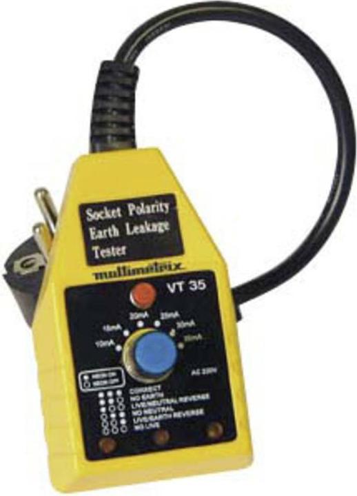 Actual product image Multimetrix VT 35 RCD rapid tester CAT II 250 V LED (CAT II 250V)