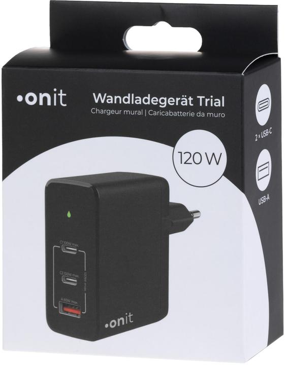 Actual product image Onit USB Wall Charger Trial QC5.0 120 W GaN Black (120 W)