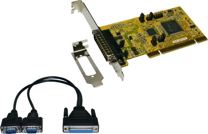 Exsys PCI 2S serial RS-422/485 card including Octopus cable and LowProfile bracket (Ox