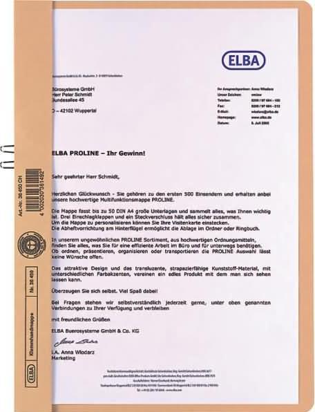 Actual product image Elba Quick file without cover (A4, 1 x)