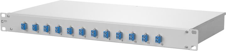Actual product image Metz Connect BTR OpDAT fix patch panel splice 12xLC-D OS2 grey