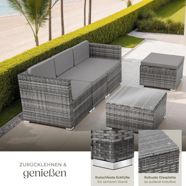 Actual product image tectake Rattan Lounge Lignano