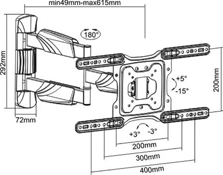 Image du produit Reflecta Flexo 55-4040T (Mur, 55", 35 kg)