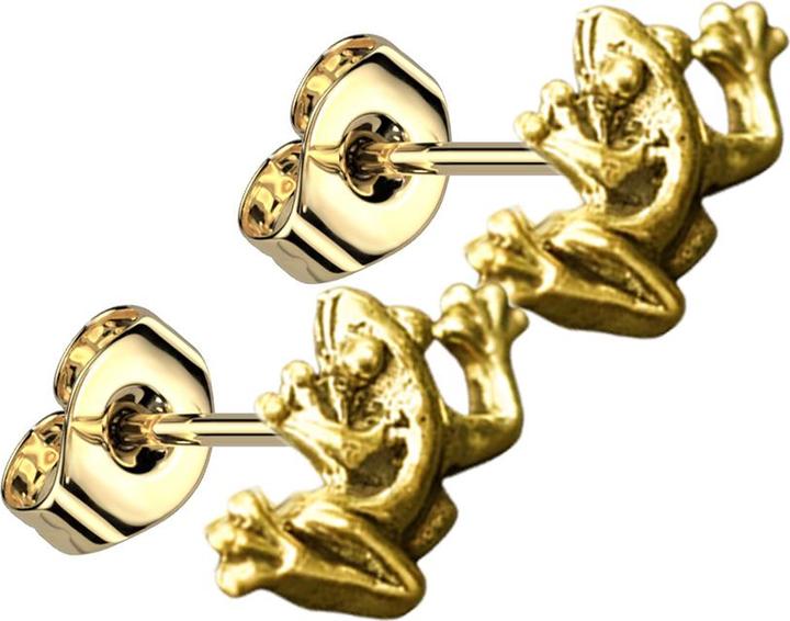 Actual product image Chaotic Trading Ohrstecker vergoldet Frosch (Brass)