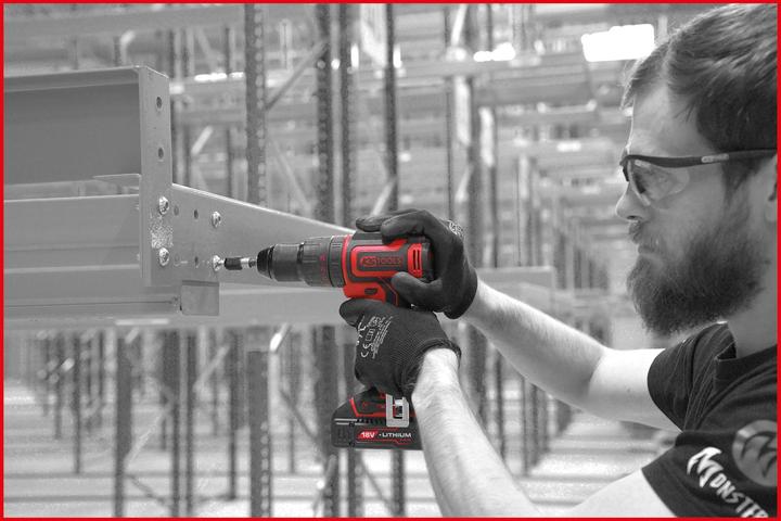 Productafbeelding KS Tools eMONSTER borstelloze accu klopboormachine en schroevendraaierset, 4-delig | 18 volt, 2 accu's en (Oplaadbare batterij)