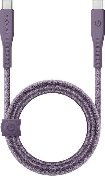 Actual product image Energea cable Flow USB-C - USB-C 1.5m fioletowy/purple 240W 5A PD Fast Charge (1.50 m, USB 3.2 Gen 1, 240 W)