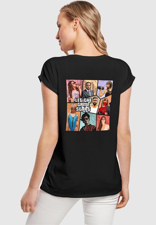 Produktbild Merchcode Ladies Grand Collage Extended Shoulder Tee - 117919 (M)