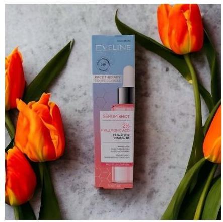 Actual product image Eveline Serum Shot 2% Hyaluronic Acid Moisturizing And Smoothing Face Serum 30Ml (30 ml)