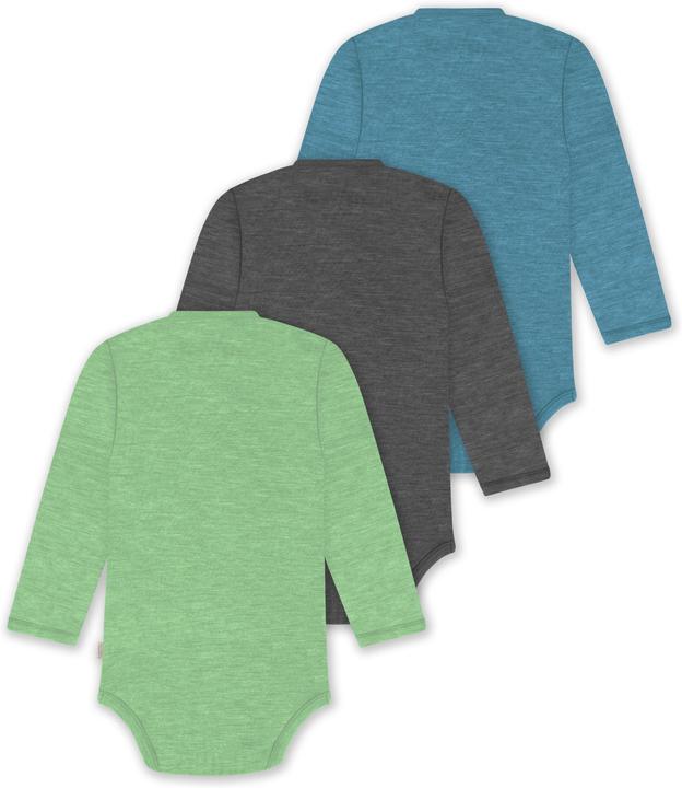 Image du produit Normani Lot de 3 body bébé emmailloté manches longues body Toddler en laine mérinos - 9357 (44)