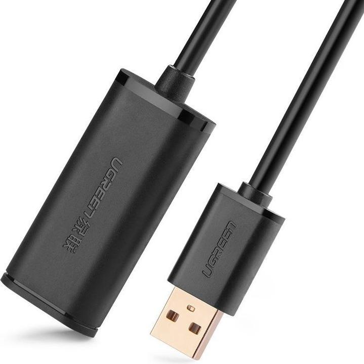 Produktbild Ugreen US121 USB 2.0 Extension Cable Active 5m - Black (5 m, USB 2.0)