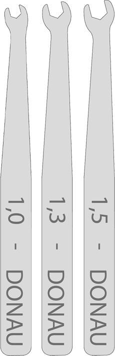 Produktbild Donau MICRO-MAULSCHLÜSSEL-SET 3-tlg. 1-1,3-1,5mm