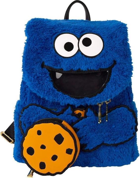 Produktbild Loungefly Sesame Street Cookie Monster Plush backpack + purse