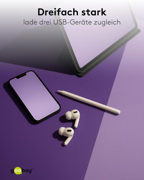 Image du produit Goobay Powerbank 20.000 mAh mit integriertem USB-C-Kabel (20000 mAh, 30 W)