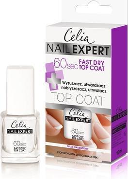 Actual product image Celia Nail Expert 60Sec Fast Dry Top Coat Hardener Glosser 10Ml Varnish Fixative (Top coat)