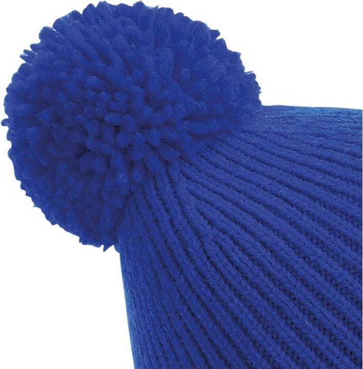 Actual product image Beechfield Engineered rib knitted bobble hat (One size)