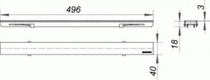Produktbild Dallmer Abdeckung CeraLine Design matt, 526182, verriegelbar, 500mm (850 mm)