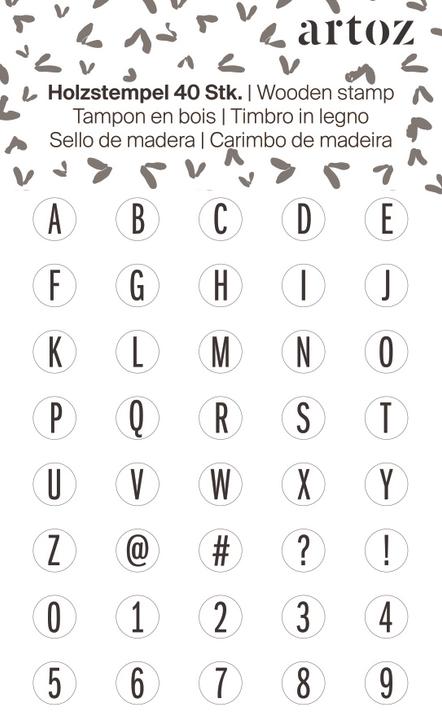 Actual product image Artoz Motif stamp set alphabet light brown