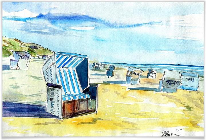 Immagine prodotto Trenddeko Bleichner - Spiaggia di Sylt (45 x 30 cm)